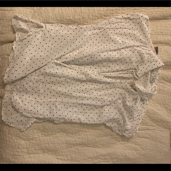 Old navy polka dot button up small shirt - Picture 1 of 1